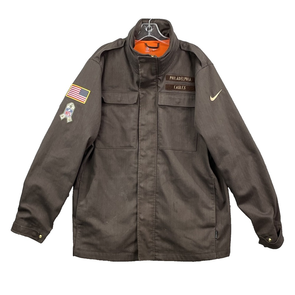 Nike‎ NFL Philadelphia Eagles Salute to Service Jacket Men's Large Army On Field